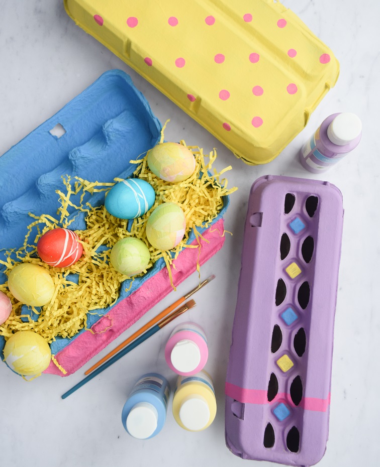 designed painted easter egg cartons