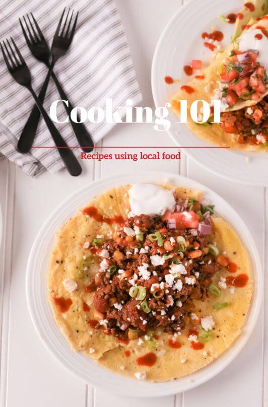 Homemade taco recipe local ingredients cooking concept