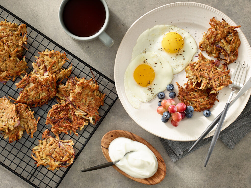 Harvest Herb Potato Latkes - Get Cracking