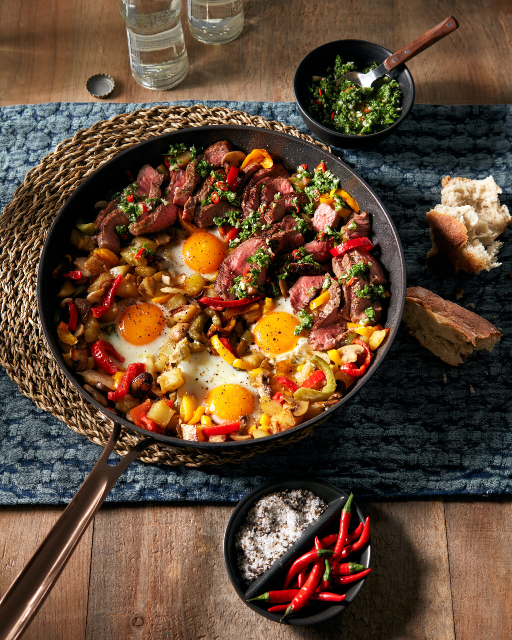 Chimichurri Steak and Egg Skillet - Get Cracking